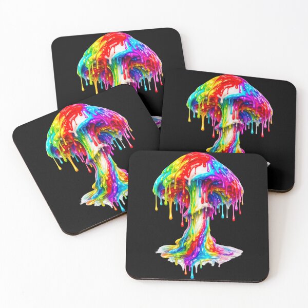 Item preview, Psychedelic Rainbow Dripping Mushroom designed and sold by SHHCreations.