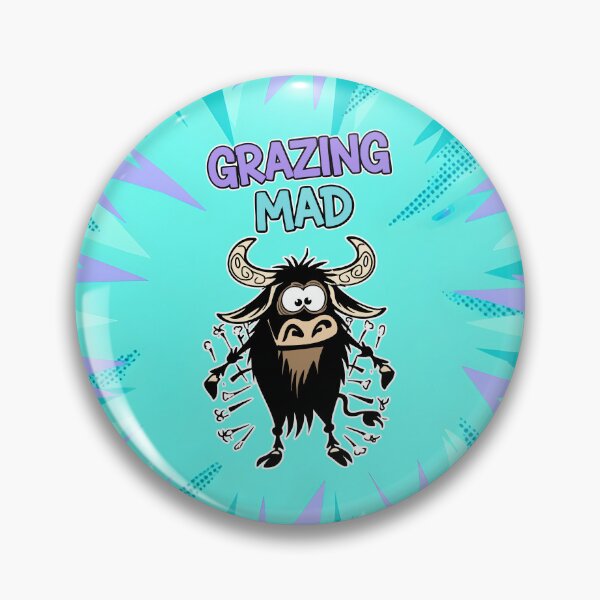Item preview, Grazing Mad Funny buffalo Cartoon designed and sold by Taridesign.