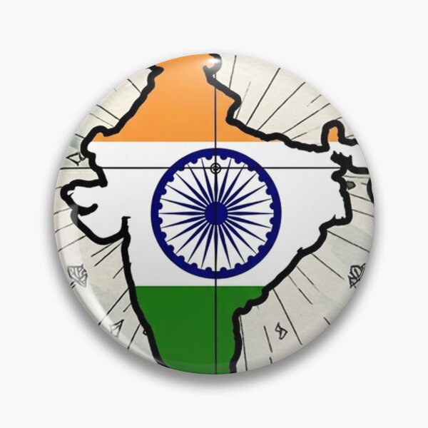 Item preview, India Flag Map Sticker designed and sold by maximinano100k.