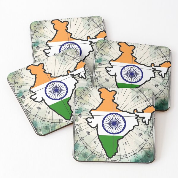 Item preview, India Flag Map Sticker designed and sold by maximinano100k.