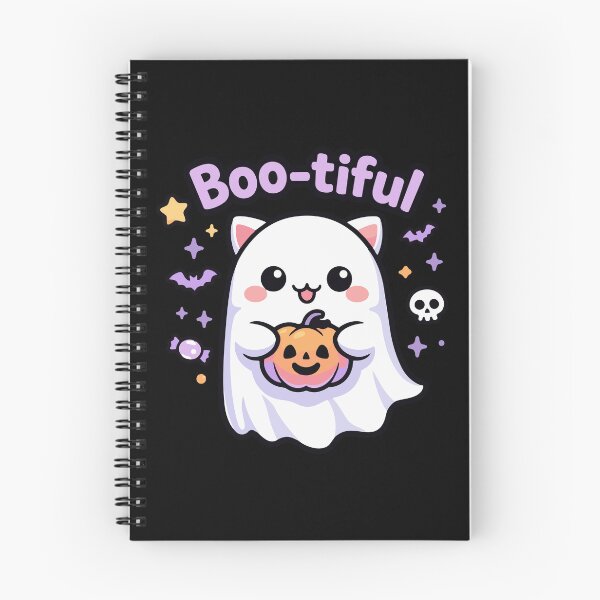 Item preview, Boo-tiful Cat Ghost – Cute Kawaii Halloween Cat Design designed and sold by Ben-Biga.