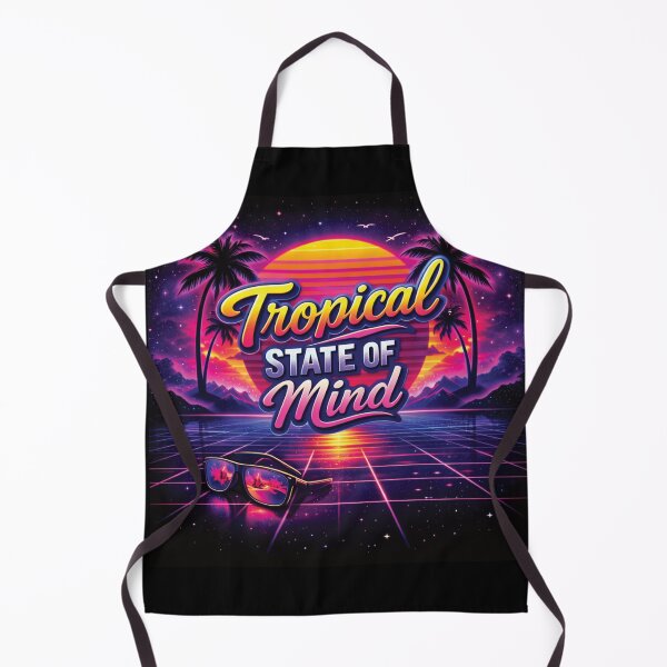Item preview, Tropical State of Mind – Retro Synthwave Sunset Palm Trees Vaporwave Aesthetic Design designed and sold by 486DesignCo.