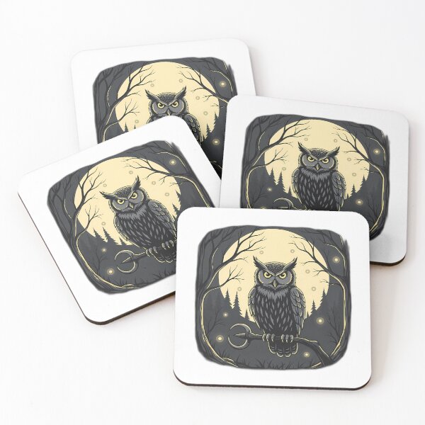 Item preview, Moonlit Forest Owl Fireflies designed and sold by IllumeInk.