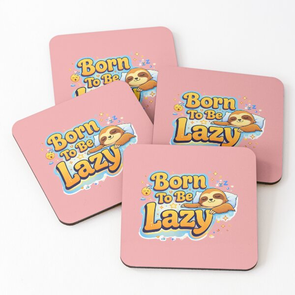 Item preview, Born To Be Lazy – Funny Sloth Quote Sticker designed and sold by JG-DigitalArts.