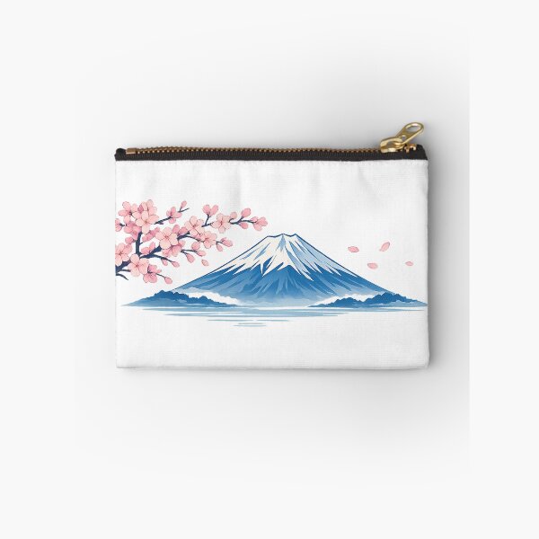 Item preview, Falling Cherry blossoms over Mount Fuji | Japanese Spring Minimalist Art designed and sold by maaameee.