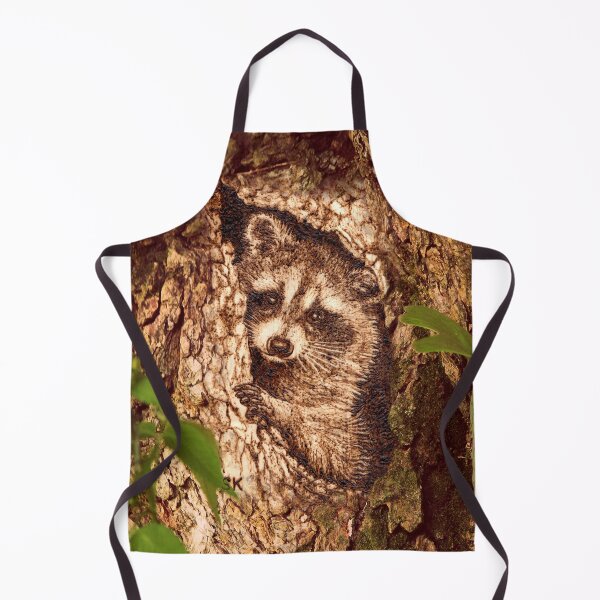 Item preview, Raccoon in Tree Hollow Woodburn designed and sold by MoodyMuseArt.