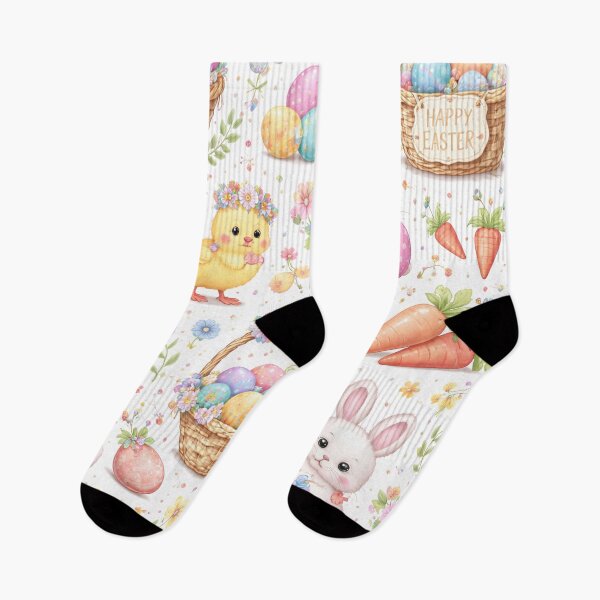 Item preview, Cute Easter Bunny & Chick Pattern – Pastel Spring Holiday Design designed and sold by AnimalAirtistry.