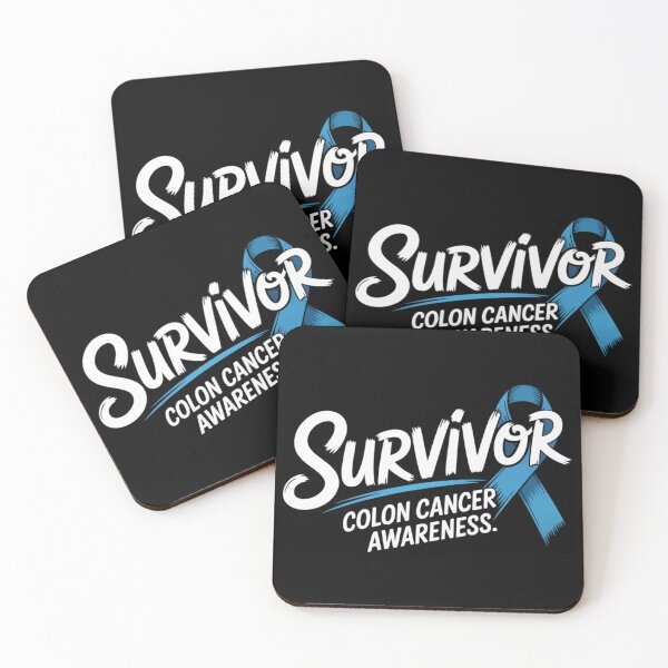 Item preview, Survivor Colon Cancer Awareness Shirt Brush Script Blue Swoosh Sketched Ribbon Tee designed and sold by DarylWelsh2024.