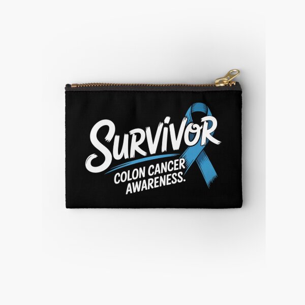 Item preview, Survivor Colon Cancer Awareness Shirt Brush Script Blue Swoosh Sketched Ribbon Tee designed and sold by DarylWelsh2024.