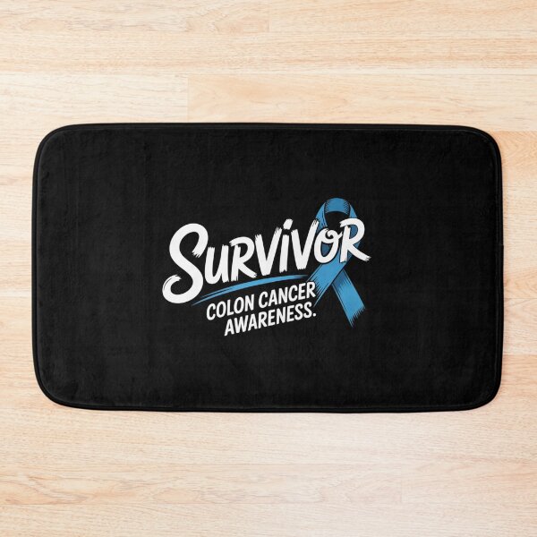 Item preview, Survivor Colon Cancer Awareness Shirt Brush Script Blue Swoosh Sketched Ribbon Tee designed and sold by DarylWelsh2024.