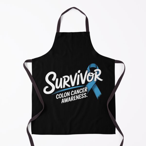 Item preview, Survivor Colon Cancer Awareness Shirt Brush Script Blue Swoosh Sketched Ribbon Tee designed and sold by DarylWelsh2024.