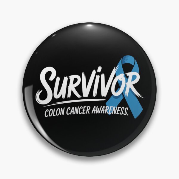 Item preview, Survivor Colon Cancer Awareness Shirt Clean Brush Script Tall Blue Ribbon Minimalist Tee designed and sold by DarylWelsh2024.