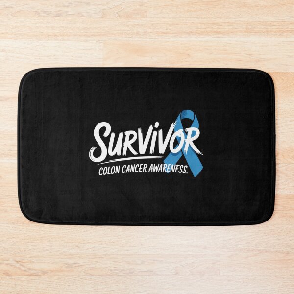 Item preview, Survivor Colon Cancer Awareness Shirt Clean Brush Script Tall Blue Ribbon Minimalist Tee designed and sold by DarylWelsh2024.