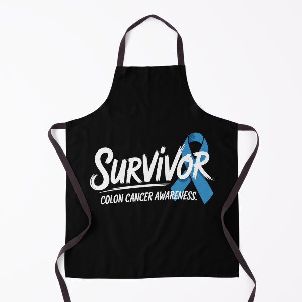 Item preview, Survivor Colon Cancer Awareness Shirt Clean Brush Script Tall Blue Ribbon Minimalist Tee designed and sold by DarylWelsh2024.