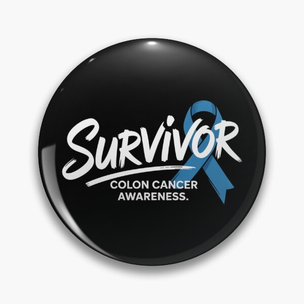 Item preview, Survivor Colon Cancer Awareness Shirt All-Caps Brush Script Ribbon Through Letters Tee designed and sold by DarylWelsh2024.