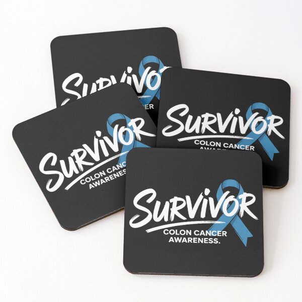 Item preview, Survivor Colon Cancer Awareness Shirt All-Caps Brush Script Ribbon Through Letters Tee designed and sold by DarylWelsh2024.