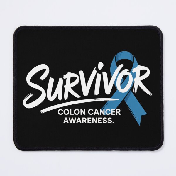 Item preview, Survivor Colon Cancer Awareness Shirt All-Caps Brush Script Ribbon Through Letters Tee designed and sold by DarylWelsh2024.