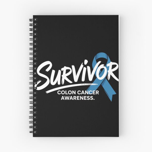 Item preview, Survivor Colon Cancer Awareness Shirt All-Caps Brush Script Ribbon Through Letters Tee designed and sold by DarylWelsh2024.