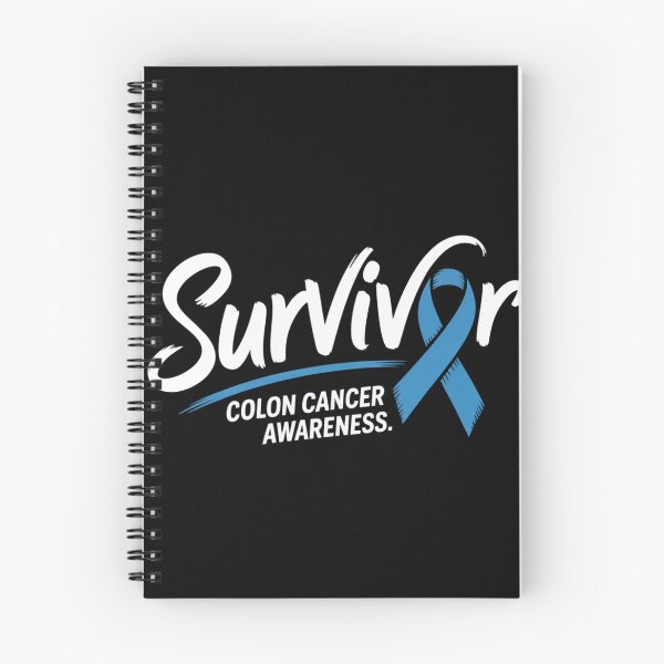 Item preview, Survivor Colon Cancer Awareness Shirt Mixed Case Script Blue Swoosh Ribbon Letter Tee designed and sold by DarylWelsh2024.