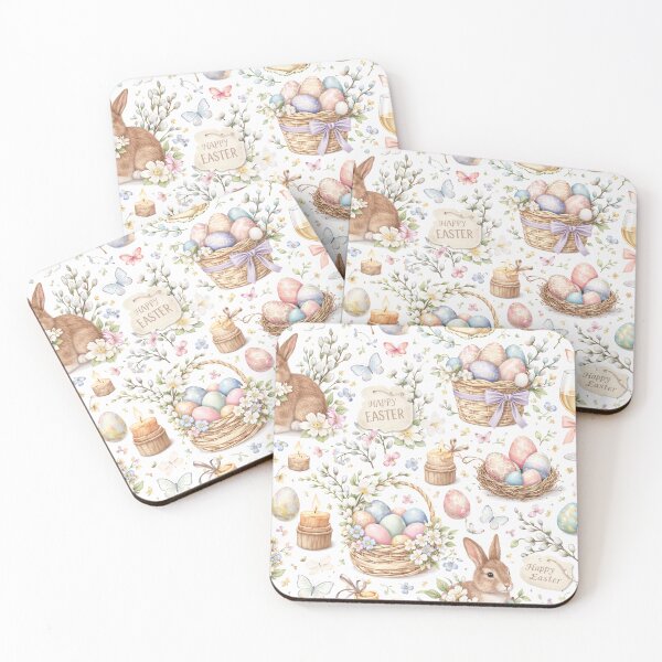 Item preview, Vintage Easter Bunny & Egg Pattern – Pastel Spring Holiday Design designed and sold by AnimalAirtistry.