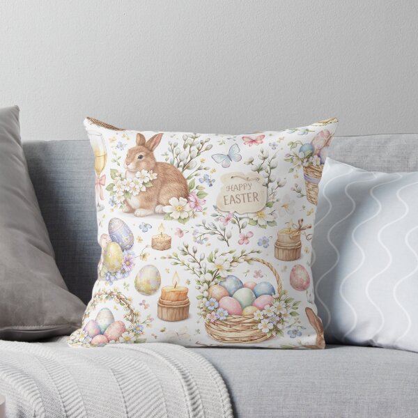 Item preview, Vintage Easter Bunny & Egg Pattern – Pastel Spring Holiday Design designed and sold by AnimalAirtistry.