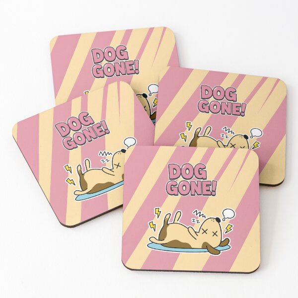 Item preview, Dog Gone! Funny knocked Out Dog Cartoon  designed and sold by Taridesign.