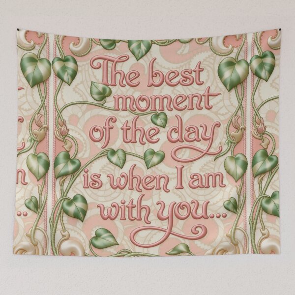 Item preview, Silk Relief Poster: The Best Moment of the Day is When I'm With You designed and sold by Ciervo Primavera.
