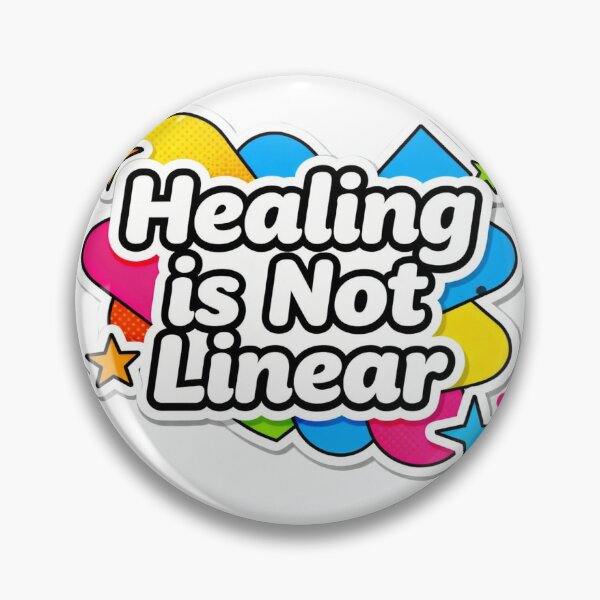 Item preview, Healing is Not Linear – Mental Health Motivational Sticker designed and sold by MiaSky Fox.