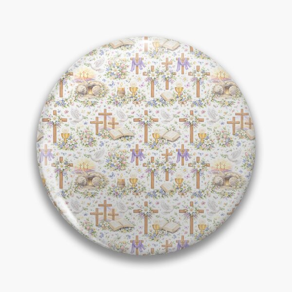 Item preview, Christian Easter Cross Pattern – Resurrection Faith Spring Design designed and sold by AnimalAirtistry.