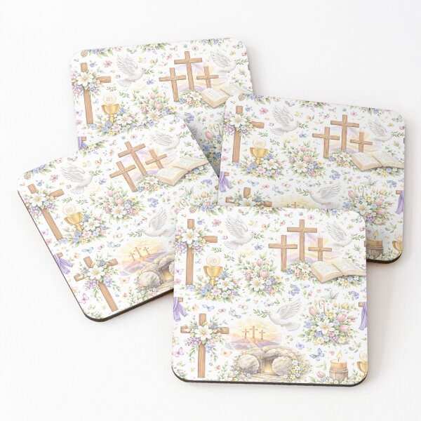 Item preview, Christian Easter Cross Pattern – Resurrection Faith Spring Design designed and sold by AnimalAirtistry.