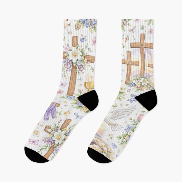 Item preview, Christian Easter Cross Pattern – Resurrection Faith Spring Design designed and sold by AnimalAirtistry.