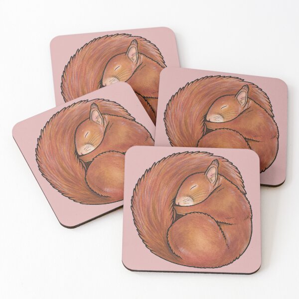 Item preview, Sleeping Red Squirrel designed and sold by animalartbyjess.
