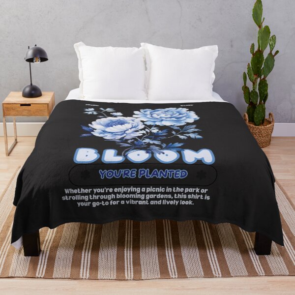 Item preview, Bloom Where You're Planted Aesthetic Blue Floral Art designed and sold by The Design Asset Station.