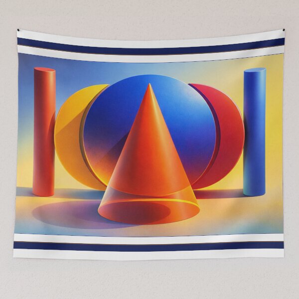 Item preview, Geometric harmony - Colorful Geometric Forms – Modern Abstract Poster designed and sold by ArtGMerch.