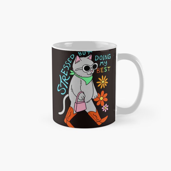 Item preview, Stressed But Doing My Best Cat designed and sold by ZACKBLOO.