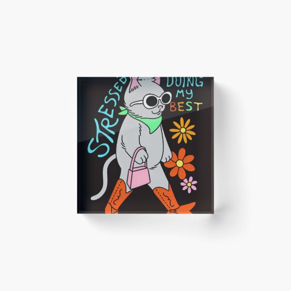 Item preview, Stressed But Doing My Best Cat designed and sold by ZACKBLOO.