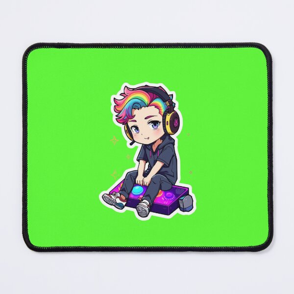 Item preview, Anime Gamer Sitting on Neon Arcade Buttons designed and sold by Animepopstudio.