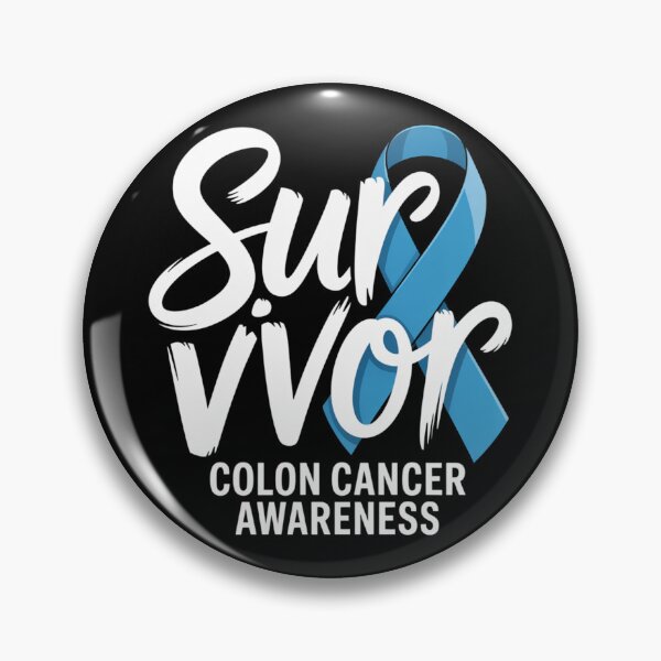 Item preview, Survivor Colon Cancer Awareness Shirt Two-Line Stacked Script Oversized Ribbon Tee designed and sold by DarylWelsh2024.