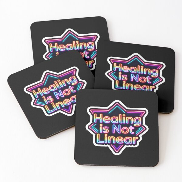 Item preview, Healing is Not Linear – Mental Health Motivational Sticker designed and sold by MiaSky Fox.