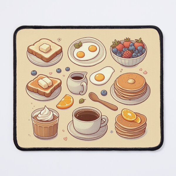 Item preview, Cute Breakfast Food Illustration designed and sold by JujuArtss.