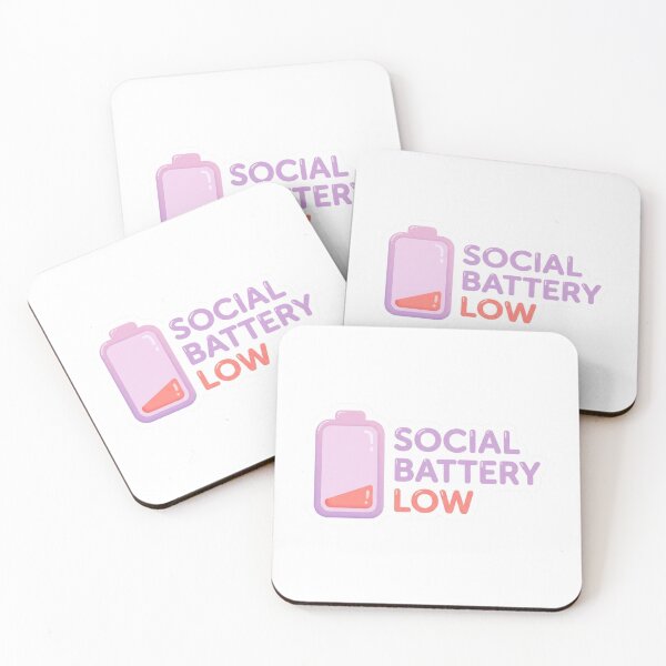 Item preview, Social Battery Low Funny Introvert Sticker designed and sold by CutePlix.
