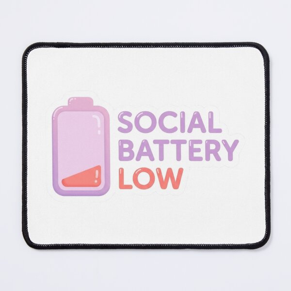 Item preview, Social Battery Low Funny Introvert Sticker designed and sold by CutePlix.