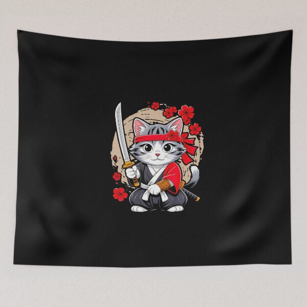 Item preview, Japanese Art Cat Ninja Ukiyo-E designed and sold by irifine.