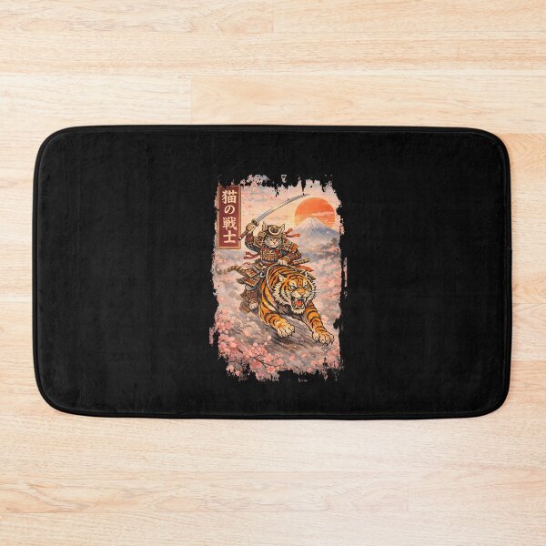 Item preview, Fierce Cat Samurai Riding A Tiger Artwork designed and sold by irifine.