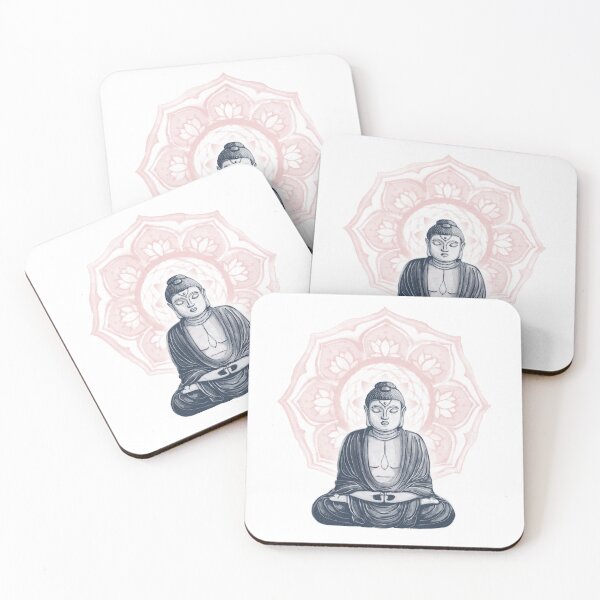 Item preview, Buddha Padma Watercolor - Snow Dusk Rose designed and sold by Irene Estelle.