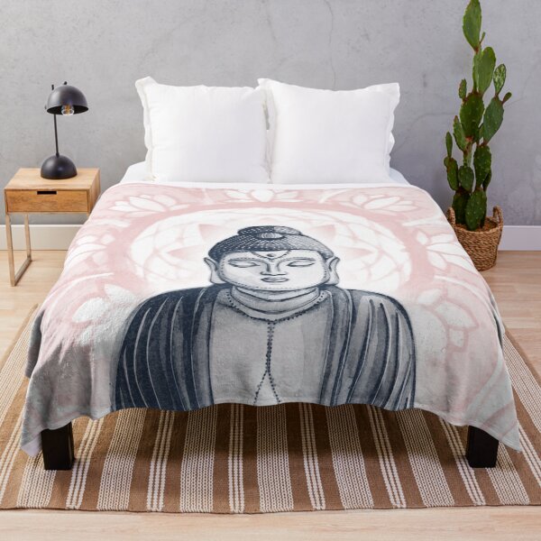 Item preview, Buddha Padma Watercolor - Snow Dusk Rose designed and sold by Irene Estelle.