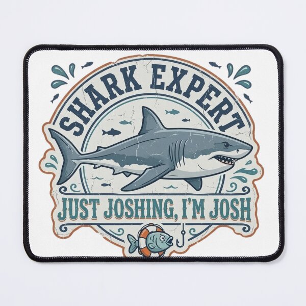 Item preview, Funny Shark Expert Just Joshing Retro Great White Shark Design designed and sold by Wear Sculpt.