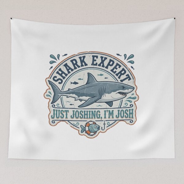 Item preview, Funny Shark Expert Just Joshing Retro Great White Shark Design designed and sold by Wear Sculpt.