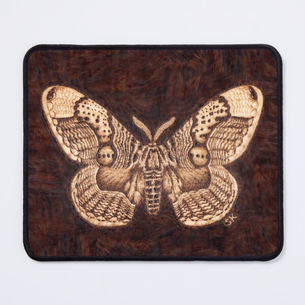 Item preview, Brahmin (Owl) Moth Woodburn designed and sold by MoodyMuseArt.