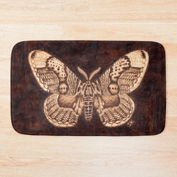 Item preview, Brahmin (Owl) Moth Woodburn designed and sold by MoodyMuseArt.